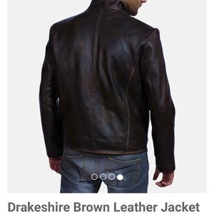 Brown genuine, leather jacket